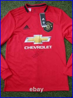 Bruno Fernandes Hand Signed Manchester United Home Football Shirt Autograph
