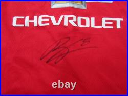 Bruno Fernandes Hand Signed Manchester United Home Football Shirt Autograph