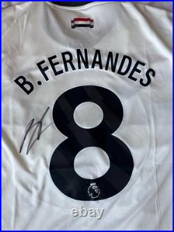 Bruno Fernandes Hand Signed Manchester United Shirt Genuine Autograph with PROOF