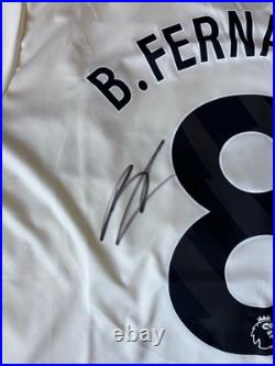 Bruno Fernandes Hand Signed Manchester United Shirt Genuine Autograph with PROOF