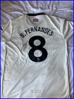Bruno Fernandes Hand Signed Manchester United Shirt Genuine Autograph with PROOF