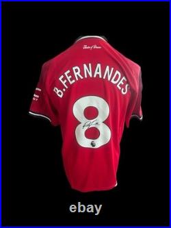 Bruno Fernandes Manchester United Hand Signed Home Shirt 2025-26