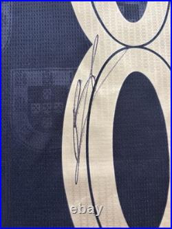 Bruno Fernandes Manchester United Hand Signed Portugal Shirt On the Number