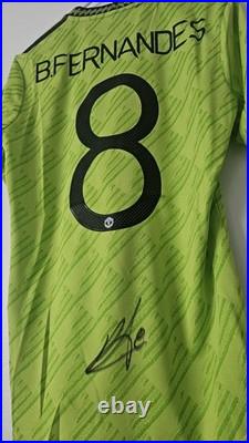 Bruno Fernandes Manchester United Hand Signed Shirt