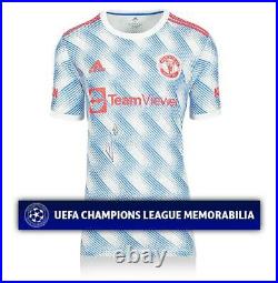 Bruno Fernandes Official UEFA Champions League Front Signed Manchester United 20