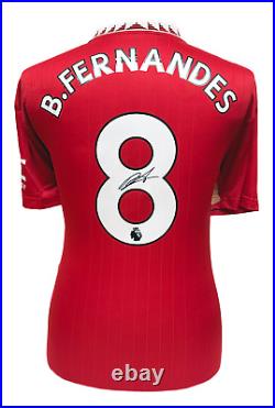Bruno Fernandes Signed Manchester United 2022/23 Football Shirt With Proof + Coa