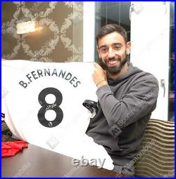 Bruno Fernandes Signed Manchester United Shirt 2022-23, Away, Number 8