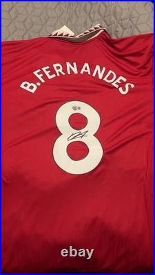 Bruno Fernandez Manchester United Autographed Shirt Becket Authenticated