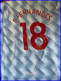 Bruno fernandes manchester united Signed shirt man utd portugal! PROOF! Ronaldo