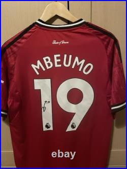 Bryan Mbeumo Signed Manchester United Football Shirt With COA & photo proof