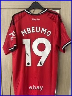 Bryan Mbeumo Signed Manchester United Shirt With COA Premier League Bryan Mbeumo Signed Manchester United Shirt With COA Premier League