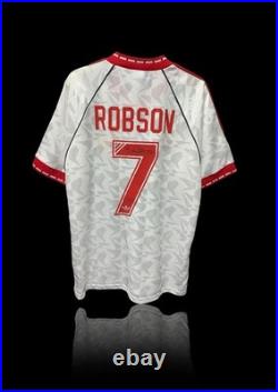 Bryan Robson 1991 Manchester United CWC Signed Football Shirt Bryan Robson 1991 Manchester United CWC Signed Football Shirt