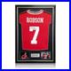 Bryan Robson Hand Signed Manchester United Home Shirt In Deluxe Classic Frame