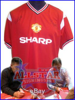 Bryan Robson & Norman Whiteside Dual Signed Manchester United 1985 Shirt & Proof