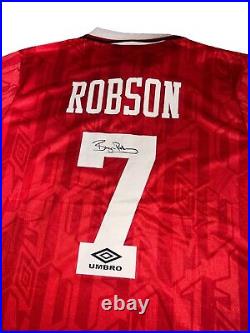 Bryan Robson Signed Manchester United 1992-1994 Home Shirt