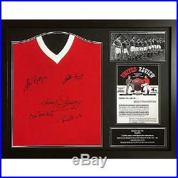 Busby Babes Autographed Manchester United Framed Shirt Signed By 5 Players