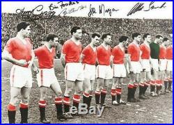 Busby Babes Signed By 5 Manchester United 1958 Last Lineup Photo Charlton Proof