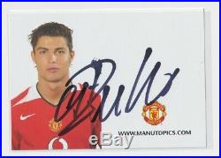 CRISTIANO RONALDO Hand Signed 2005 Club Card Manchester United RARE Autograph