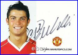 CRISTIANO RONALDO Hand Signed 2007 Club Card Manchester United RARE Autograph
