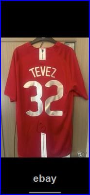 Carlos Tevez Signed Manchester United Shirt With COA And Photo Proof