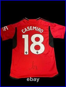 Casemiro Manchester United Hand Signed Home Shirt