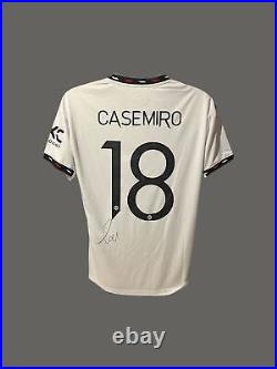 Casemiro Manchester United Signed 22/23 Football Away Shirt COA
