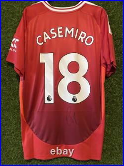 Casemiro Signed Manchester United 24/25 Shirt Comes With a COA & Proof Casemiro Signed Manchester United 24/25 Shirt Comes With a COA & Proof