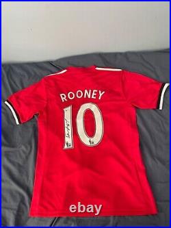 Certified Signed Wayne Rooney Manchester United Shirt 2017-18