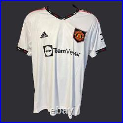 Christian Eriksen Signed 22/23 Manchester United Football Shirt Photo Proof COA