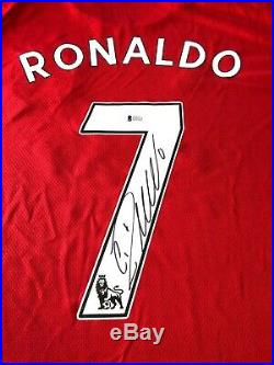 Christiano Ronaldo Signed Manchester United Jersey Beckett COA