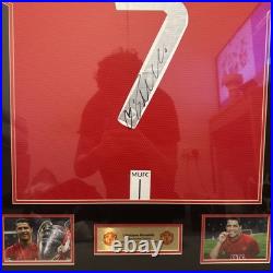 Cristiano Ronaldo CR7 Signed & Deluxe Framed Manchester United Shirt
