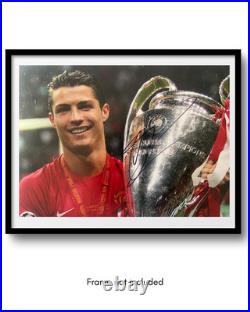 Cristiano Ronaldo Hand Signed 12x8 Manchester United Autograph Moscow PROOF COA