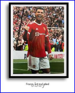 Cristiano Ronaldo Hand Signed 16x12 Manchester United Autograph Photo PROOF COA Cristiano Ronaldo Hand Signed 16x12 Manchester United Autograph Photo PROOF COA