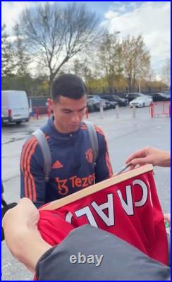Cristiano Ronaldo Hand Signed 16x12 Moscow Manchester United Photo + PROOF & COA Cristiano Ronaldo Hand Signed 16x12 Moscow Manchester United Photo + PROOF & COA