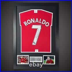 Cristiano Ronaldo Hand Signed And Framed Manchester United Football Shirt £599