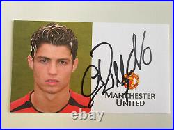 Cristiano Ronaldo Hand Signed Autograph Manchester United Club Card 2003/2004