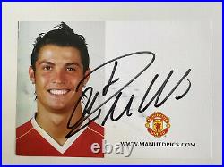 Cristiano Ronaldo Hand Signed Autograph Manchester United Club Card 2006/2007
