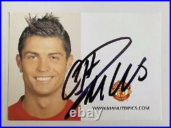 Cristiano Ronaldo Hand Signed Autograph Manchester United Club Card 2007/2008