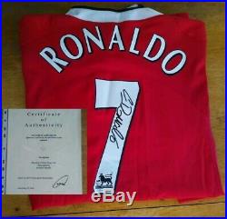 Cristiano Ronaldo Hand Signed Manchester United COA