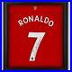 Cristiano Ronaldo Manchester United FRMD Signed Adidas Red 2021 Jersey Shadowbox