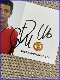 Cristiano Ronaldo Manchester United HAND SIGNED CLUB CARD RARE