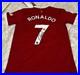 Cristiano Ronaldo Manchester United Hand Signed Shirt 2021/22 ADIDAS M BNWT COA