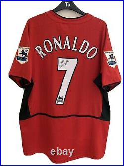 Cristiano Ronaldo Manchester United Premier League Hand Signed Shirt