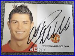 Cristiano Ronaldo Manchester United Signed Club Card Man Utd Autograph