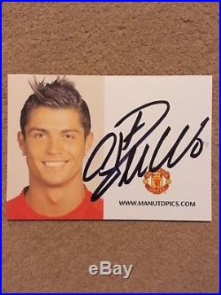 Cristiano Ronaldo Manchester United Signed Club Card Very Rare