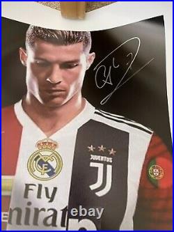 Cristiano Ronaldo Signed 17x18 Limited Edition Manchester United Madrid Rare