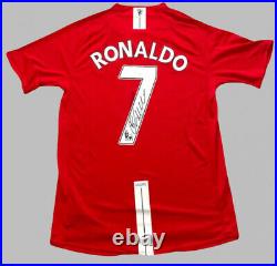Cristiano Ronaldo Signed 2007 Manchester United Champion's League Jersey Beckett