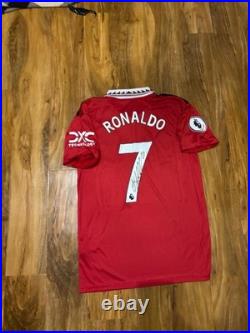 Cristiano Ronaldo Signed 2022/23 Manchester United Shirt with COA Cristiano Ronaldo Signed 2022/23 Manchester United Shirt with COA