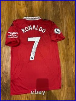 Cristiano Ronaldo Signed 2022/23 Manchester United Shirt with COA Cristiano Ronaldo Signed 2022/23 Manchester United Shirt with COA