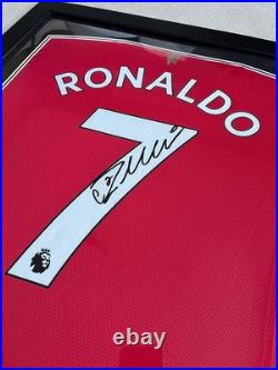 Cristiano Ronaldo Signed 22/23 Manchester United HOME shirt with coa + 3 photos